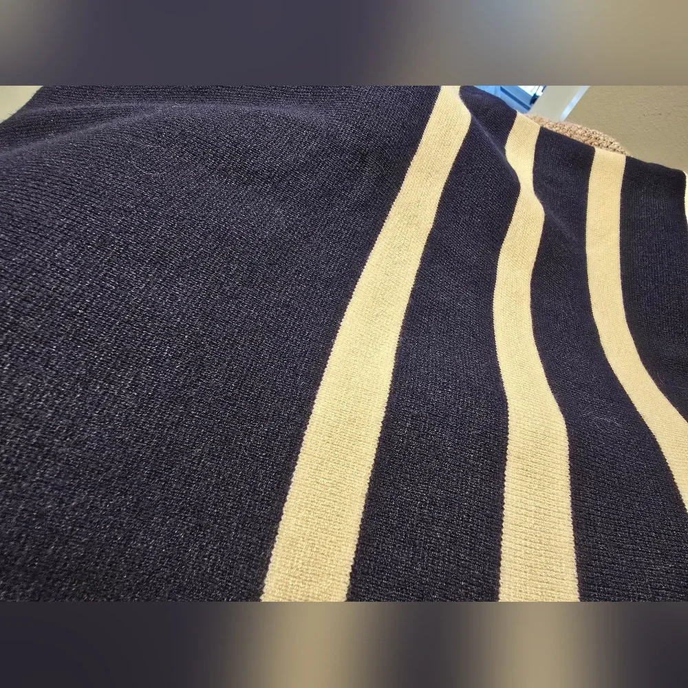NEW H&M Navy and Cream Striped Turtleneck Sweater - Picture 5 of 5
